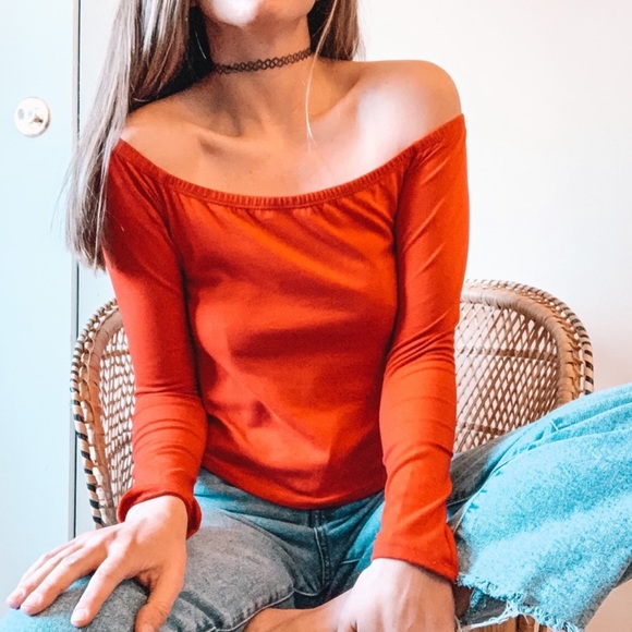 bp Tops - BP | Nordstrom Long Sleeve Off Shoulder Crop Top S